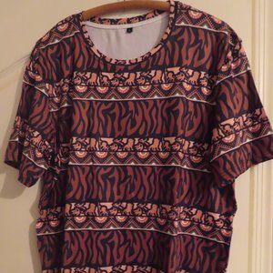 NWOT Ambrie Lion King All-Over Print Unisex Shirt